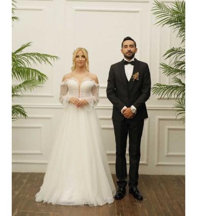 Puantiyeli Helen Gelinlik 